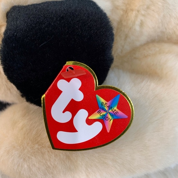 Ty (24) Cream and Black Plush Pug “Pugsly” - Picture 3 of 10